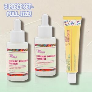 Overnight Exfoliating Treatment & Depuffing Eye Gel Set By Good Molecules